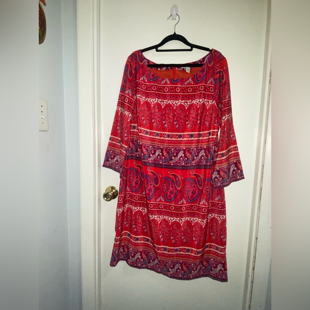 Old Navy | Women’s Dress | Large | Like New | 3/4 Sleeve | Casual | Colorful - Picture 4 of 16